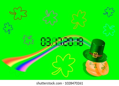 St Patrick's day date. treasures