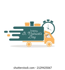 St. Patricks Day delivery icon.