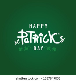 st Patrick's day design with clover (Use for stickers, t-shirt typography,logos and design elements) - Vektor