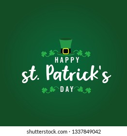 st Patrick's day design with clover (Use for stickers, t-shirt typography,logos and design elements) - Vektor