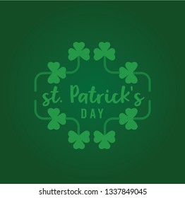 st Patrick's day design with clover (Use for stickers, t-shirt typography,logos and design elements) - Vektor