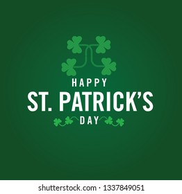 st Patrick's day design with clover (Use for stickers, t-shirt typography,logos and design elements) - Vektor