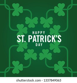 st Patrick's day design with clover (Use for stickers, t-shirt typography,logos and design elements) - Vektor