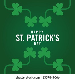 st Patrick's day design with clover (Use for stickers, t-shirt typography,logos and design elements) - Vektor