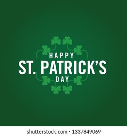 st Patrick's day design with clover (Use for stickers, t-shirt typography,logos and design elements) - Vektor