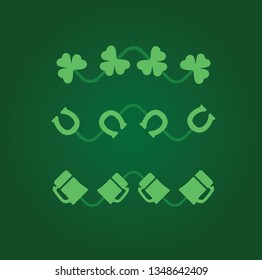 st Patrick's day design with clover (Use for stickers, t-shirt typography,logos and design elements) - Vektor