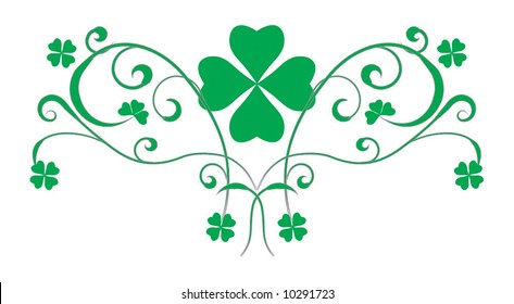 St. Patrick's day design element isolated on white