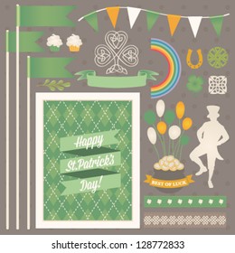 St. Patrick's Day design elements collection. Vector set