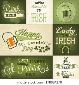 St. Patrick's Day Design Elements. Vector Illustrations