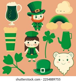 St Patrick's day design elements 