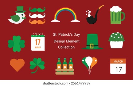 St. Patrick's Day Design Elements,st patricks day icons collection.