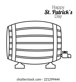 St patricks day design over white background, vector illustration