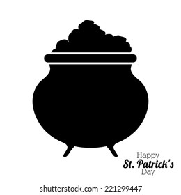 St patricks day design over white background, vector illustration