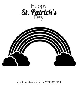 St patricks day design over white background, vector illustration