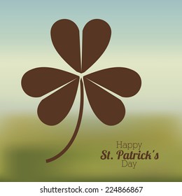 St patricks day design over blur background, vector illustration