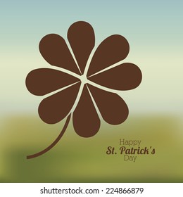 St patricks day design over blur background, vector illustration