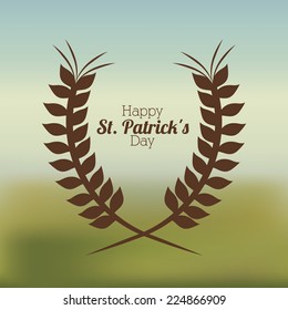 St patricks day design over blur background, vector illustration