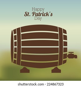 St patricks day design over blur background, vector illustration
