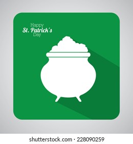 St patricks day  design over gray background, vector illustration