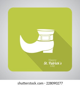 St patricks day  design over gray background, vector illustration