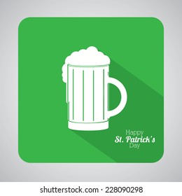 St patricks day  design over gray background, vector illustration