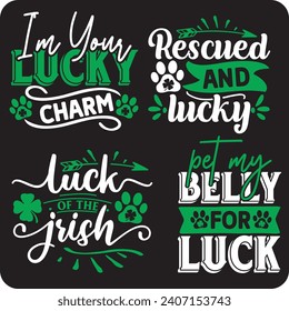 St Patrick's Day Dog Bandanas bundle Bundle, Patrick Day design, Dog Bandanas bundle, St Patrick's Quotes bundle, Dog Lover design, Dog design, Irish