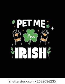 ST patricks day dog t-shirt design