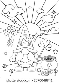  St Patricks Day doodle illustration Coloring pages