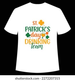 St. Patrick's Day Drinking Team Shirt Print Template, Lucky Charms, Irish, everyone has a little luck Typography Design