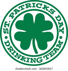 St. Patrick's Day drinking team badge