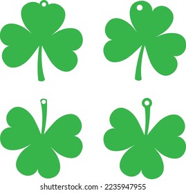 St Patrick's Day Earring, Shamrock Earrings, Green Clover, So Lucky, Shamrock, Lucky Clover Vector Illustration File