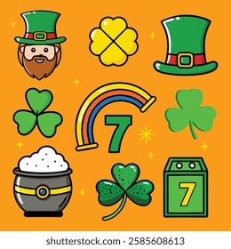 St. Patrick's Day  element set illustration