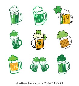 St. Patrick's day elements beer mug 