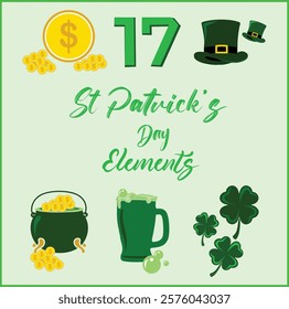 St. Patrick's day elements illustration