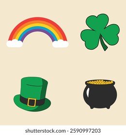 St. Patrick's Day elements Illustration.