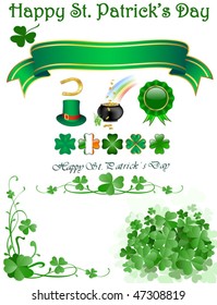 st patrick`s day elements set