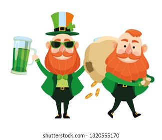 St patricks day elves cartoons