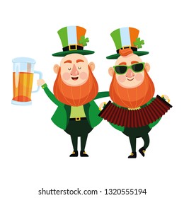 St patricks day elves cartoons