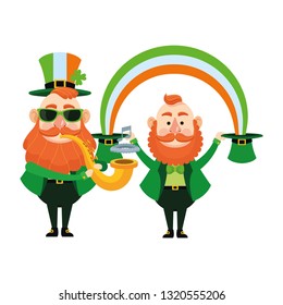 St patricks day elves cartoons