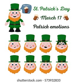 St. Patrick's day. The Emotions Of Patrick.