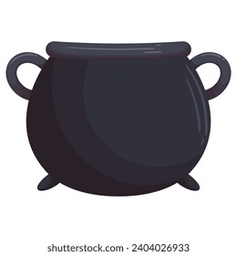 St. Patricks Day empty pot or cauldron. Leprechaun or witch