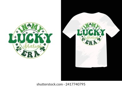 Diseño de camisetas EPS en el Día de San Patricio, diseño de camisetas en el Día de San Patricio, diseño divertido de letras inspiracionales en el Día de San Patricio para afiches