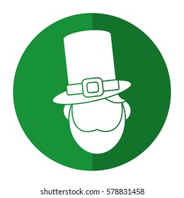 st patricks day face leprechaun shadow