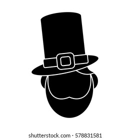 st patricks day face leprechaun pictogram