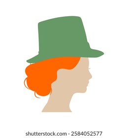 St. Patrick's day female leprechaun portrait. Saint Patrick's Day character leprechaun. Elf character for advertising. Ireland National Holiday.