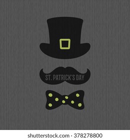 St. Patricks Day flat card design. Patrick day symbol. Vector illustration.