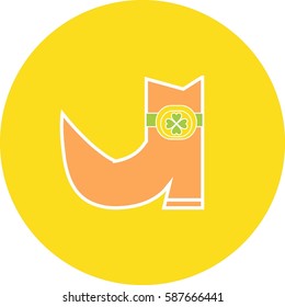 St. Patrick's Day flat icon, boot vector illustration