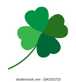 St. Patrick's Day. Flat Style Emblems leaf clover. Modern icon. Typography. Vector illustration.