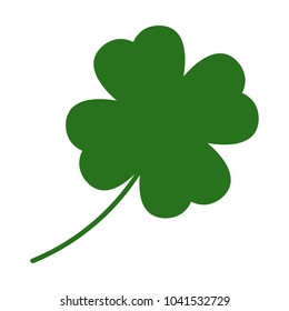 St. Patrick's Day. Flat Style Emblems leaf clover. Modern icon. Typography. Vector illustration.