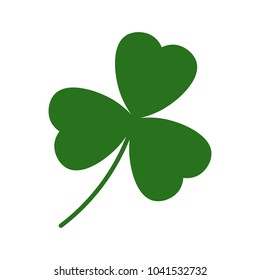 St. Patrick's Day. Flat Style Emblems leaf clover. Modern icon. Typography. Vector illustration.